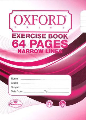 Picture of EXERCISE BOOK NARROW LINES 64PGS